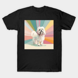 Retro Lhasa Apso: Pastel Pup Revival T-Shirt